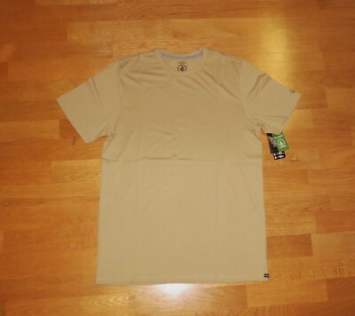 VOLCOM ''SOLID S/S'' T-Shirt Gr. M NEU beige/sand Australien-Import Modern Fit