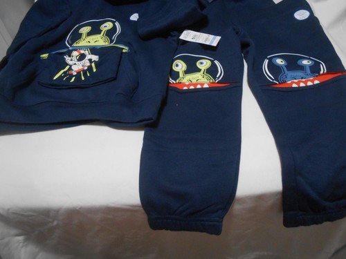 365 Kids Garanimals Boys Mix Match Hoodie Top & Jogger pants Size 5 - ALIEN 👦 - Picture 9 of 16