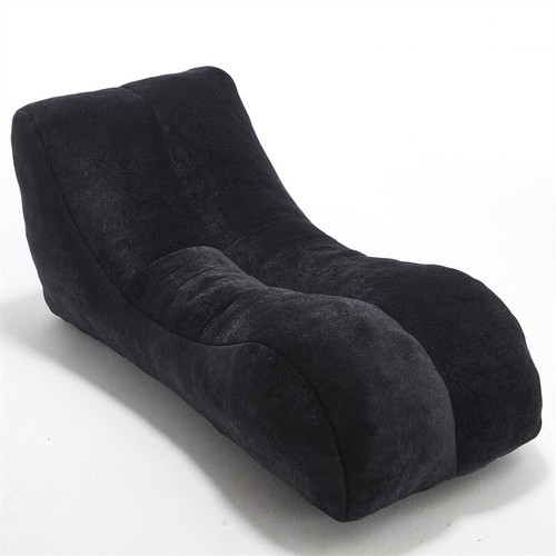 Bean Bag Sofa Chair With High-quality Sponge Plump Elastic fitting curves Black - Picture 10 of 19