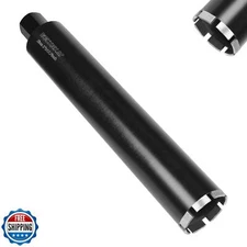 3" Diamond Core Drill Bit with 17-3/4" Total Length, 1-1/4"-7 Thread, Laser-W