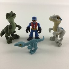 Fisher Price Imaginext Jurassic World Dinosaur Figure 4pc Lot Raptor Hatchlings