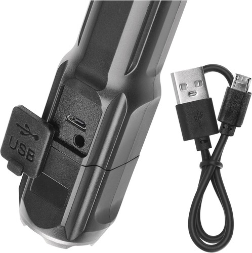 Torcia LED ricaricabile in metallo per esterni,flusso luminoso 110 lumen, 150 M - Foto 2 di 7