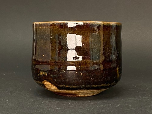 JAPANESE TEA CEREMONY KENSUI/CHAWAN(TEA BOWL) SETO WARE/BROWN/CO-BOX - Picture 5 of 10