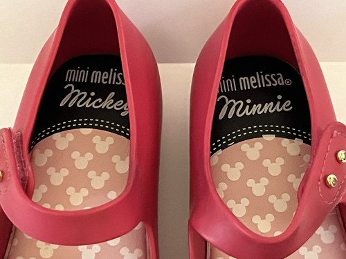 Scarpe Mini Melissa Kissing Minnie Topolino Mary Jane rosa bambino 10 Disney - Foto 5 di 9