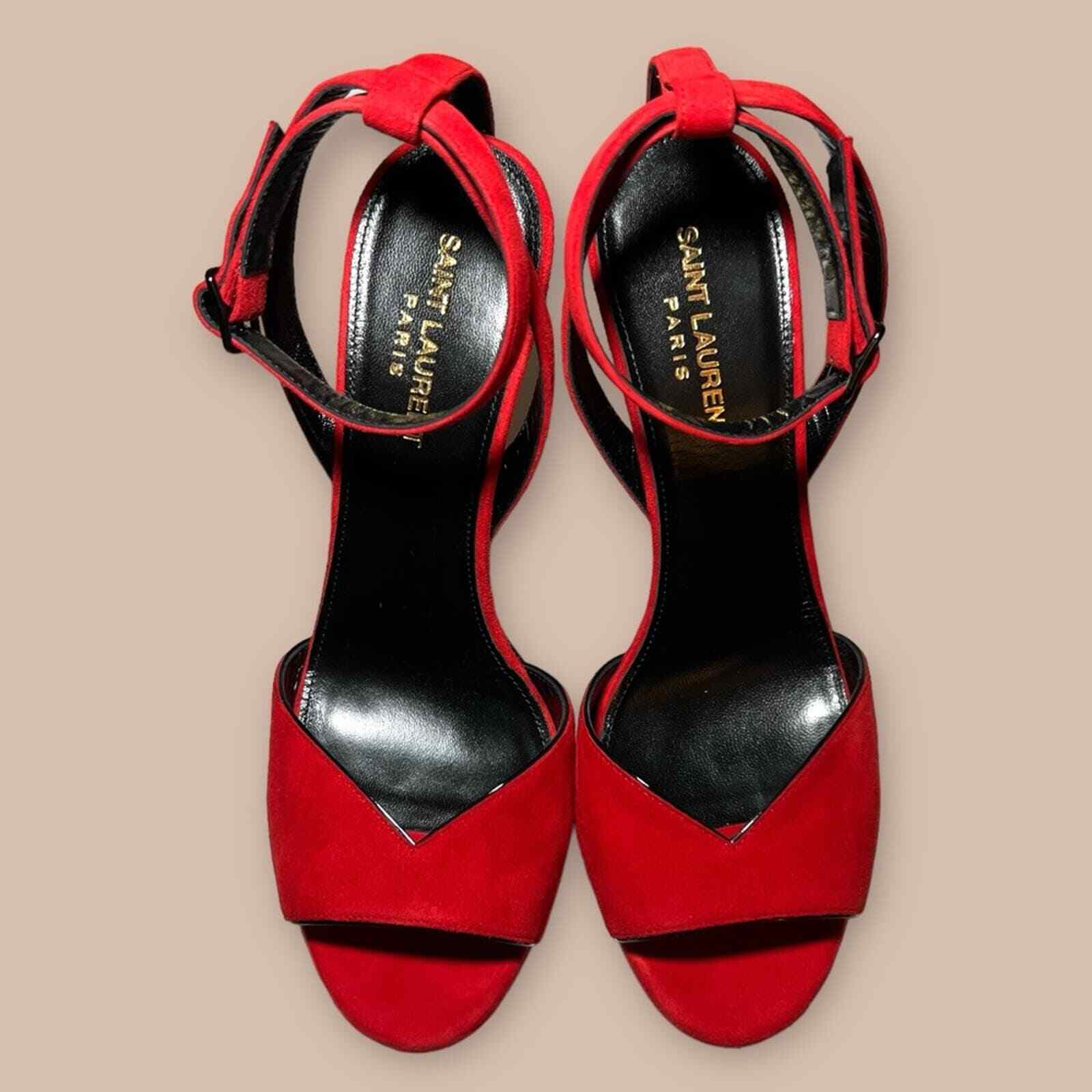 Scarpe décolleté Yves Saint Laurent YSL Rouge Eros rosse taglia 8 5