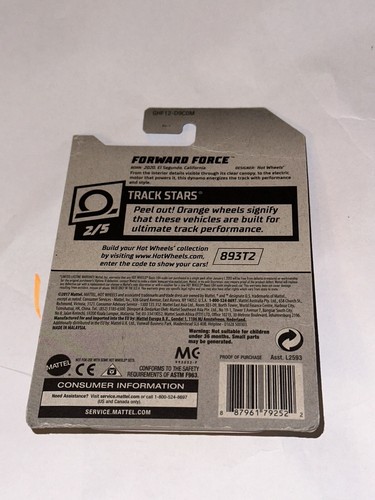 Hot Wheels - 2020 Track Stars 2/5 Forward Force 99/250 New Near Mint Dircast Car - Picture 2 of 2