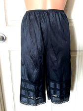 Vintage Sears Pettipants Slip Panties Black Antron Nylon Size Small