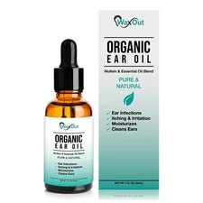 Natural Mullein Ear Wax Removal Oil & Cleaner with Garlic | Pain & Earache Drops