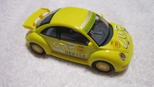 VINTAGE HORNBY SCALEXTRIC VW CUP BEETLE YELLOW #17 1/32 SLOT CAR
