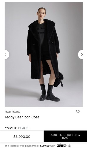 NWT ICONIC MAX MARA TEDDY BEAR COAT 