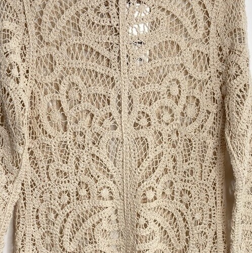 ZARA Limited Edition Kimono Coat Duster Crochet Cotton Blend Boho Blogger Fav. - Picture 19 of 21