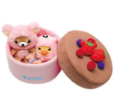 Rilakkuma Cake Box Plush Bear Doll Set Kiiroitori 7.9 inch Limited Japan New