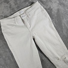 Lila Ryan White Denim Jeans Ripped Knee Skinny Leg Casual Size 26