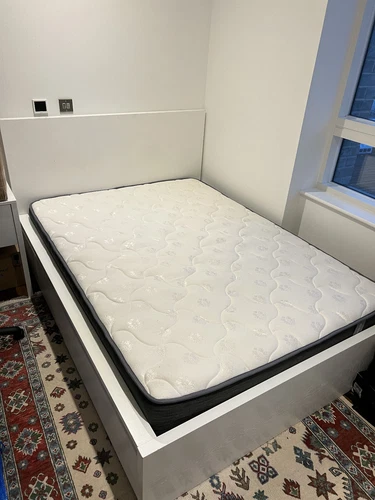 Ikea Malm Double Bed with storage - two drawers + Double Mattress