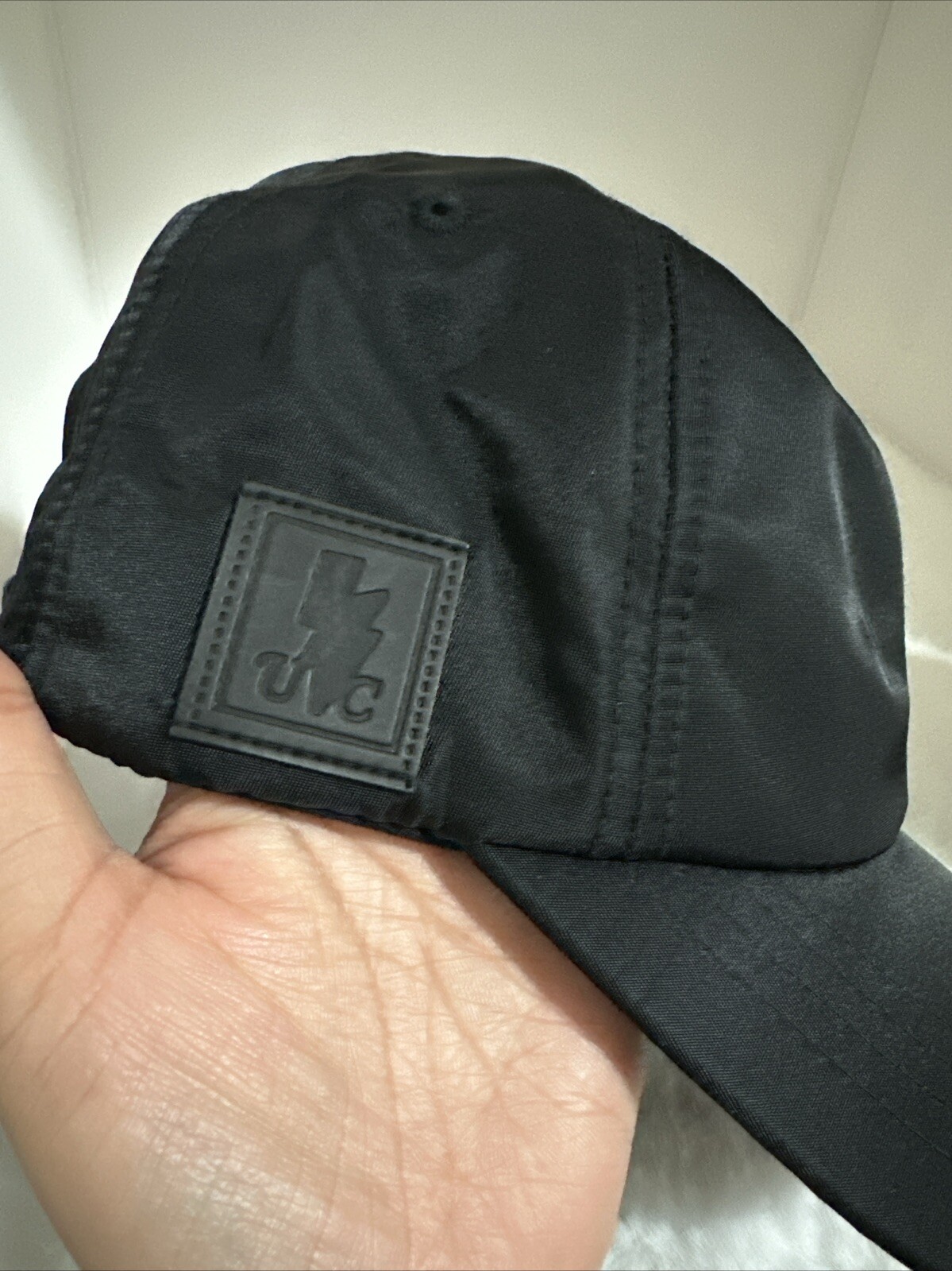 Universal Chemistry Black Nylon Ball Cap Hat Logo Metal Detail Adjustable Strap image 8