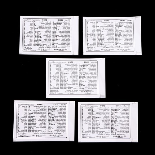 5Pcs Reference Keyboard Shortcut Sticker Adhesive For Windows Laptop Stickers