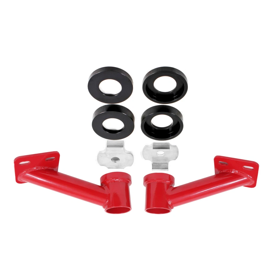 BMR Suspension Cradle Bushing Lockout Kit Level 2 - Red For 2015-23 Ford Mustang - Image 2 of 4