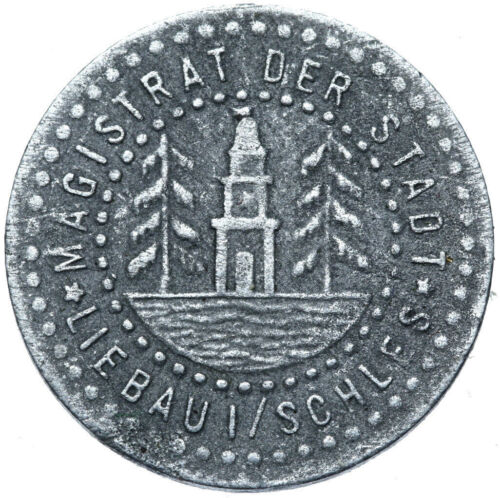 Liebau Silesia - Poland Lubawka - EMERGENCY coin - 1 fenig - Cynk - Zdjęcie 1 z 2