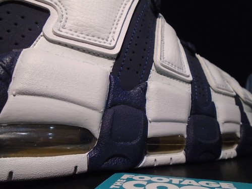 NIKE AIR MORE UPTEMPO SCOTTIE PIPPEN OLYMPIC WHITE NAVY BLUE GOLD 414962-104 9 - Picture 2 of 12