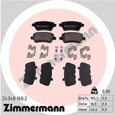 Zimmermann brake pad set, disc brake 24348.160.2