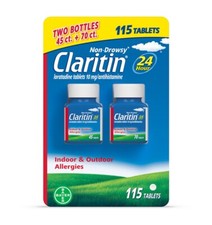 Claritin Loratadine 10mg 24hr Non-drowsy Allergy Tablets 115 Count EXP. 01/2026.