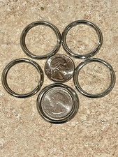  5 pcs Heavy Duty 32mm Stainless Steel Split Rings Key Rings - Beveled Edges