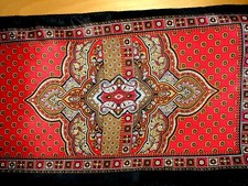 Italian Bold Multi Colors Royal Paisley Design Symbols Pure Silk Scarf 