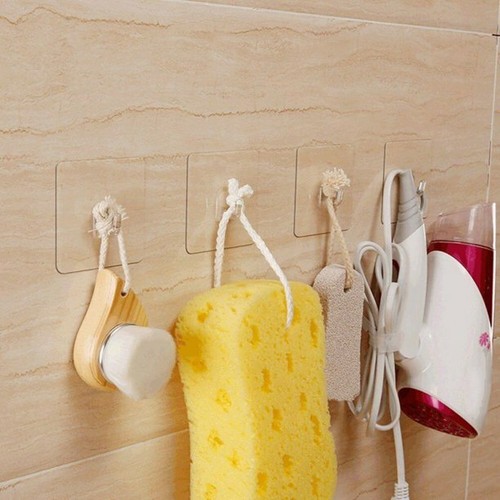 Anti-skid Hooks Reusable Transparent Wall Hanging Hooks 10 Pieces New in Box - Picture 5 of 8
