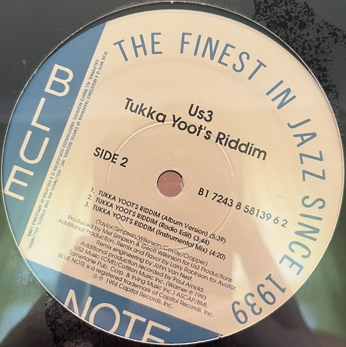 US3 Tukka Yoot’s Riddim 12” Single Sealed New Blue Note Rap Hip Hop 1994 - Picture 3 of 3