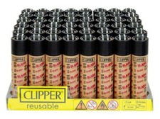 1 x Clipper Feuerzeug groß RAW Multi Logo - Black Cap wiederbefüllbar Sammler