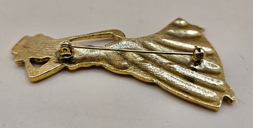 Broche de golf vintage The Castriota Collection dama golfista tono dorado usado en excelente estado - Imagen 5 de 15