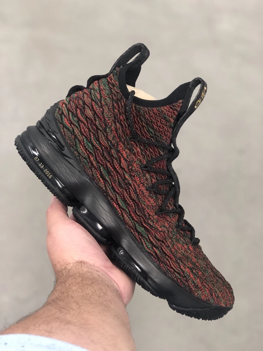 Nike Lebron 15 BHM Multicolor Black/Red/Green 897650 900 Size 12 eBay