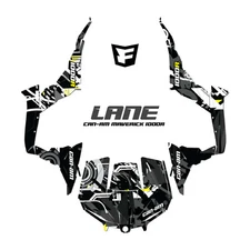Lane Racing Graphics Decal Kit fits 13-16 Can-Am Maverick 1000R XDS Turbo