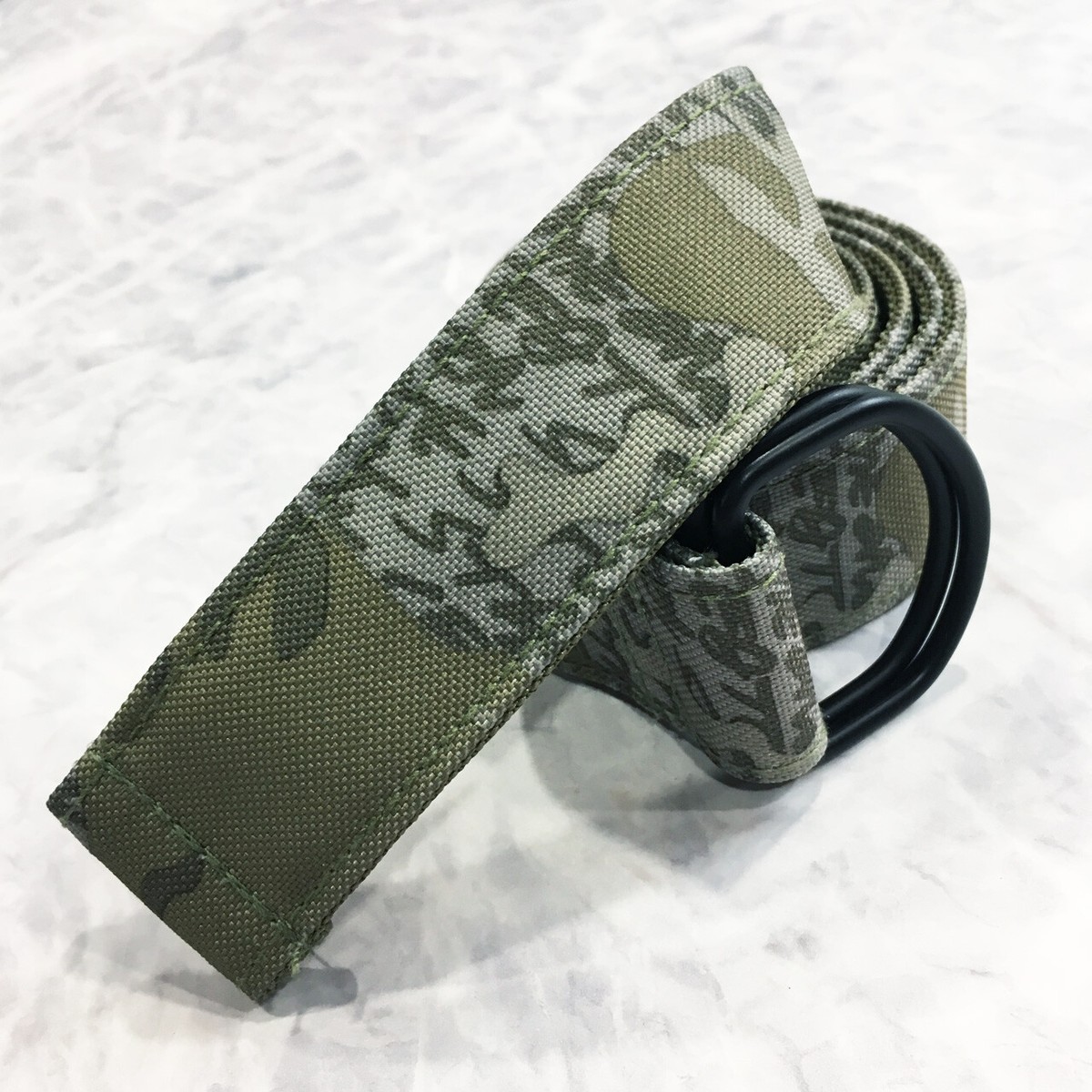 STUSSY x FUTURA 2000 AUTHENTIC CAMO BELT Olive MEN'S SIZE