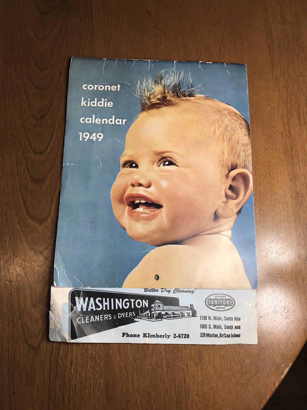 1949 Kiddie Calendar.Washington Cleaners & Dryers Santa Ana eBay