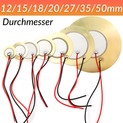 Piezo Element Summer Lautsprecher Buzzer Ø12mm/15mm/18mm/20mm/27mm/35mm/50mm