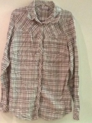 Chemise Columbia Femme Flanelle à Carreaux – Manches Longues, Chaude, Taille XL