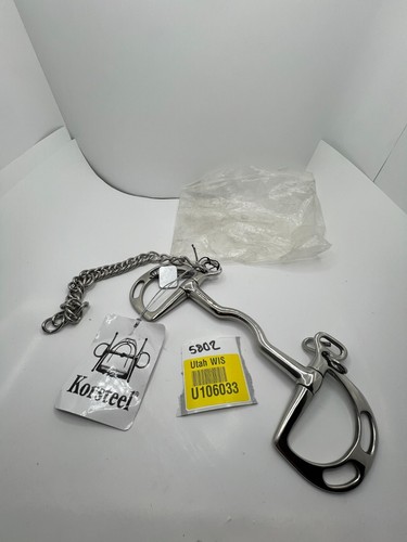 Korsteel 14126 Stainless Steel Cambridge Mouth Slotted Ring Kimblewick Bit 5 in. - Picture 8 of 9
