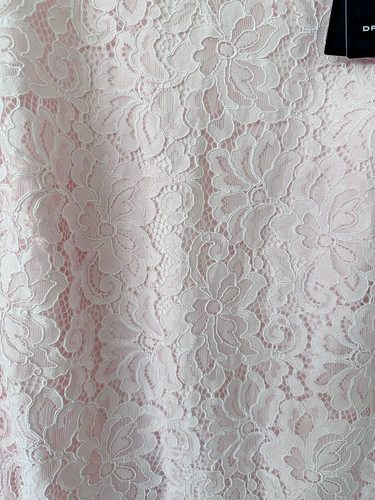 Abito tubino donna Lauren Ralph Lauren pizzo floreale festa formale rosa opale 12 - Foto 5 di 9