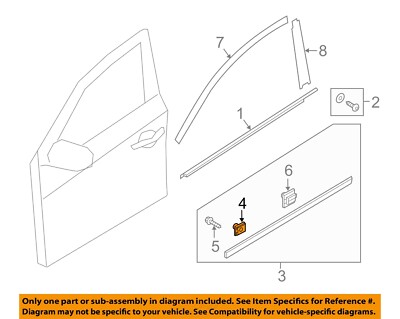 OEM FRONT Door Lower Molding Trim LEFT DRIVER For 16-21 Hyundai Tucson