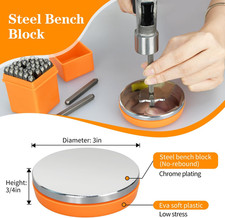 Metal Stamping Kit, Jewelry Making Stamping Tools with 37Pcs 3Mm 1/8" Number...