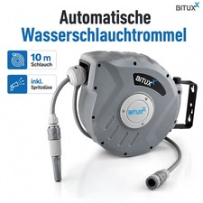 Wasserschlauchtrommel Schlauchrolle Schlauchtrommel mit Spritzd&uuml;se 10m BITUXX
