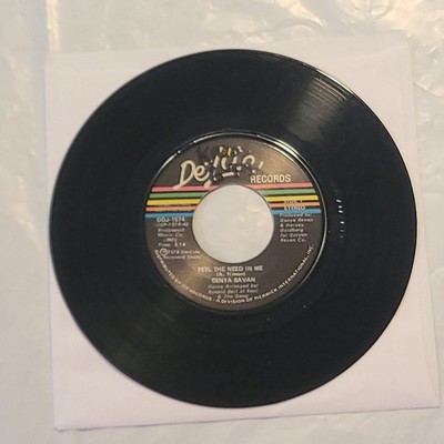 Genya Ravan - Feel The Need In Me/ Same - De-Lite Promo VG+ 45 RPM Record