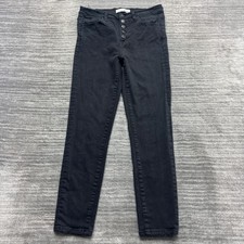Vervet Blue Jeans Size 28 Womens Skinny Button Fly Los Angeles Black Denim