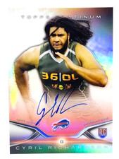 CYRIL RICHARDSON AUTO RC REFRACTOR ~ 2014 TOPPS PLATINUM #62 ~ BILLS