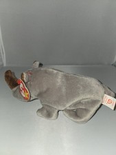 TY Beanie Baby ~ Spike The Rhinoceros ~ #4060 Tag Errors 1996 NO STAMP