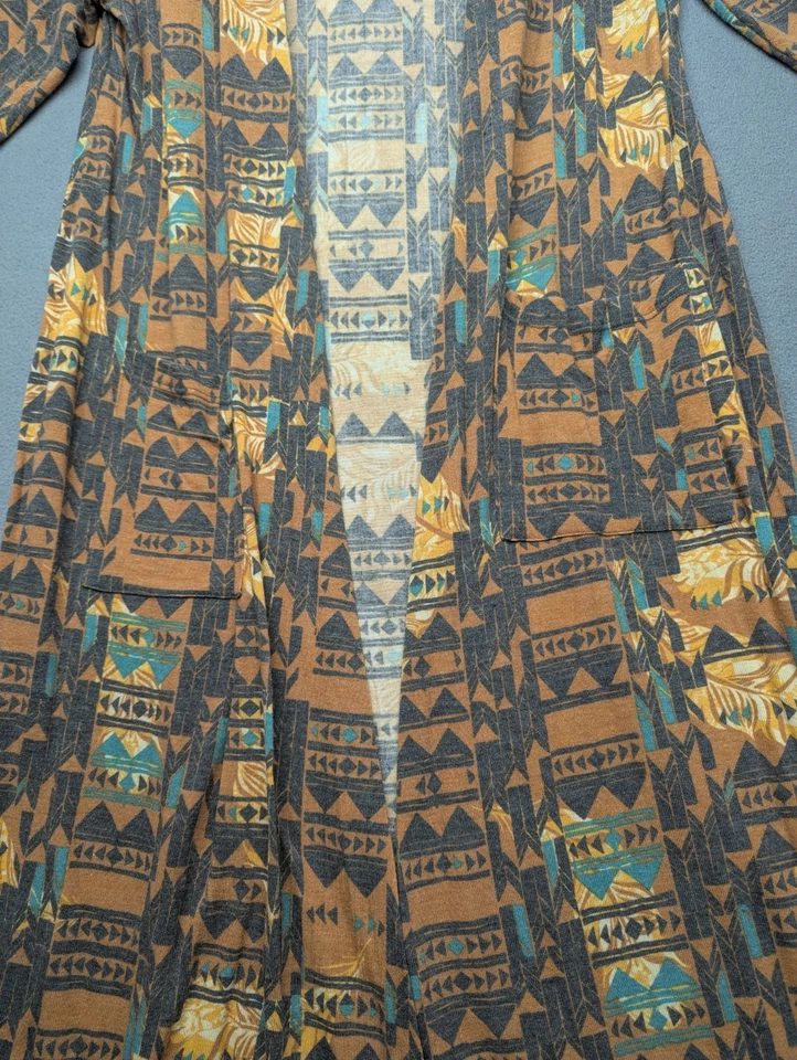Cárdigan Lularoe Sarah Grande Patrón Multicolor Ajuste Talla 14-16 Foto 3 de 4