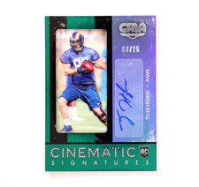 Tyler Higbee 2016 Gala Cinematic Signatures Jade Green /25 Rookie Autograph AUTO