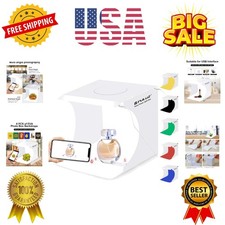 Photo Studio Box with LED Light, 20cm Mini Portable Photography Lighting Tent...