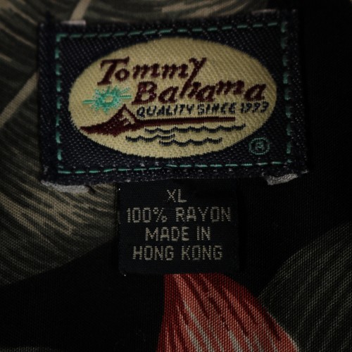 Camisa DE COLECCIÓN Tommy Bahama Rayón Adulto XL Negra Floral Campamento Hawaiano Aloha - Imagen 16 de 16